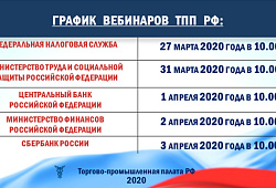 График вебинаров от ТПП РФ